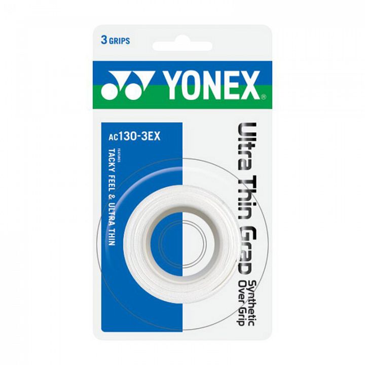 Yonex AC 130 Ultra Thin Overgrip 3Pack White